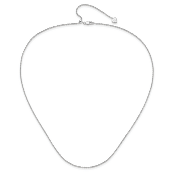 Leslie's Sterling Silver Adjustable 1.35mm Loose Rope Chain - Image 4
