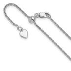 Leslie's Sterling Silver Adjustable 1.55mm Loose Rope Chain
