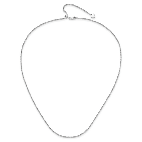 Leslie's Sterling Silver Adjustable 1.55mm Loose Rope Chain - Image 4