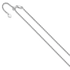 Leslie's Sterling Silver Adjustable 2mm D/C Rope Chain - Image 2