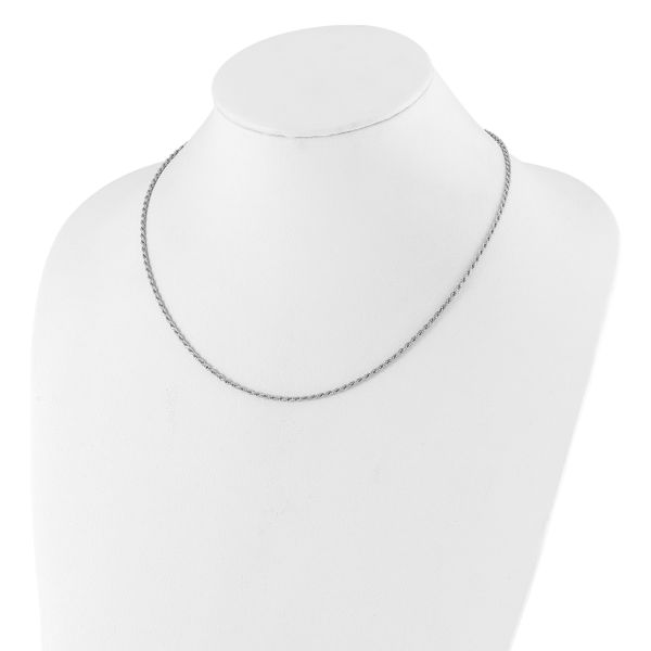 Leslie's Sterling Silver Adjustable 2mm D/C Rope Chain - Image 3