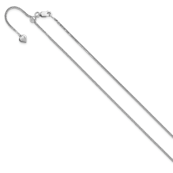 Leslie's Sterling Silver Adjustable 1.45mm D/C Square Spiga Chain - Image 2