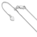 Leslie's Sterling Silver Adjustable 1mm D/C Square Snake Chain