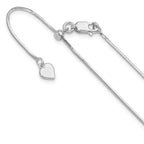 Leslie's Sterling Silver Adjustable 1mm D/C Square Snake Chain