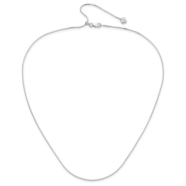 Leslie's Sterling Silver Adjustable 1mm D/C Square Snake Chain - Image 4