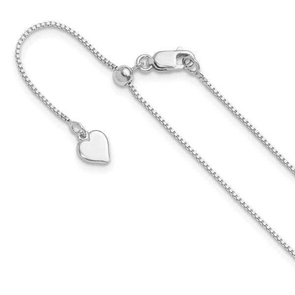 Leslie's Sterling Silver Adjustable .85mm Box Chain