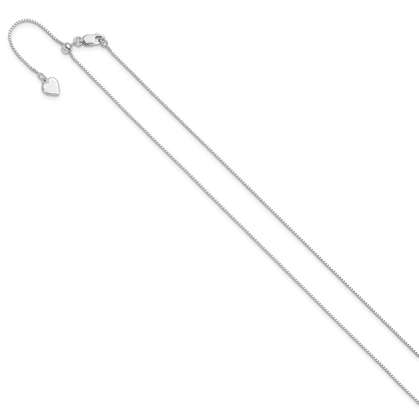 Leslie's Sterling Silver Adjustable .85mm Box Chain - Image 2