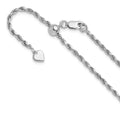Leslie's Sterling Silver Adjustable 2.25mm D/C Rope Chain