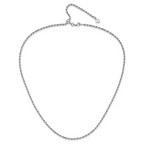 Leslie's Sterling Silver Adjustable 2.25mm D/C Rope Chain - Image 4