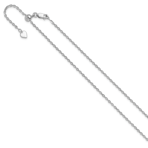 Leslie's Sterling Silver Adjustable 2mm Cable Chain - Image 2