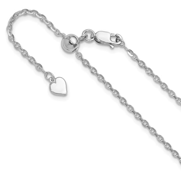 Leslie's Sterling Silver Adjustable 2mm Cable Chain