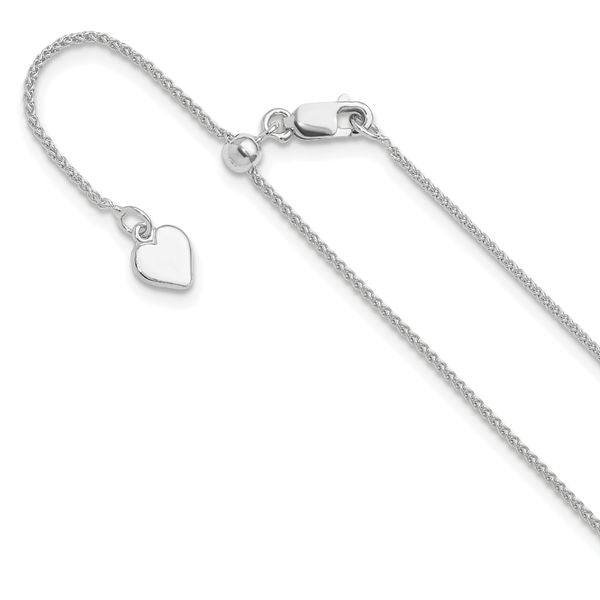 Leslie's Sterling Silver Adjustable 1mm Spiga Chain