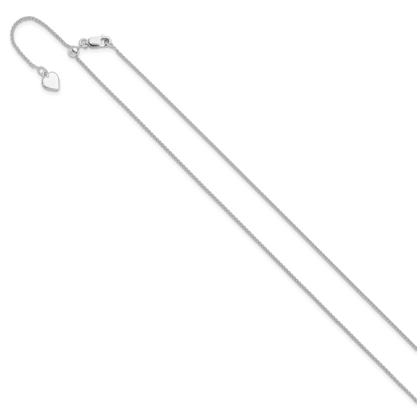 Leslie's Sterling Silver Adjustable 1mm Spiga Chain - Image 2