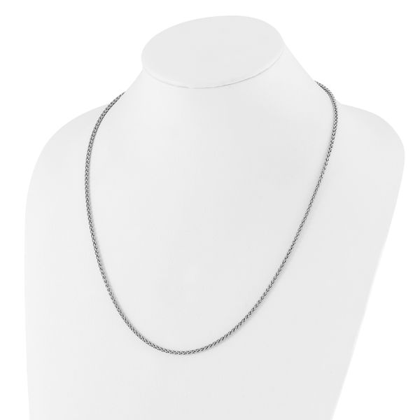 Leslie's Sterling Silver Adjustable 2.5mm Spiga Chain - Image 3