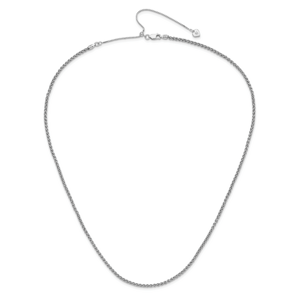 Leslie's Sterling Silver Adjustable 2.5mm Spiga Chain - Image 4