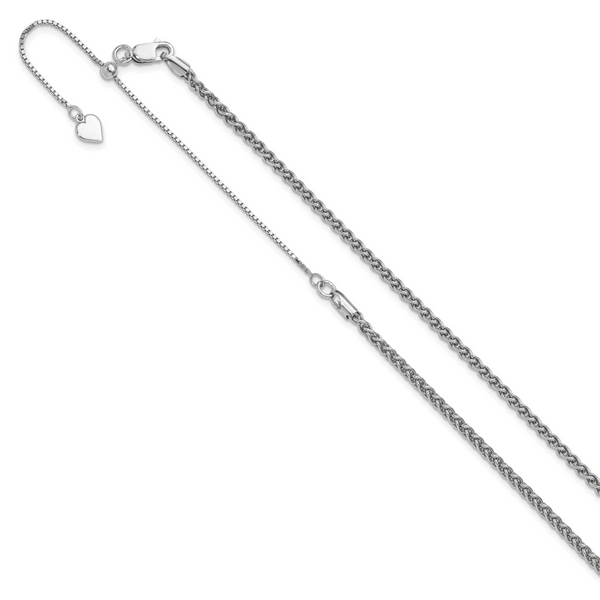 Leslie's Sterling Silver Adjustable 2.5mm Wheat Chain - Image 2