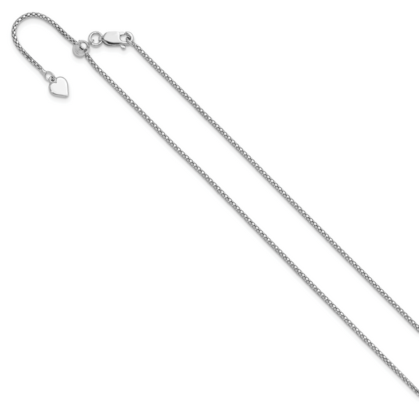 Leslie's Sterling Silver Adjustable 1.4mm Popcorn Chain - Image 2