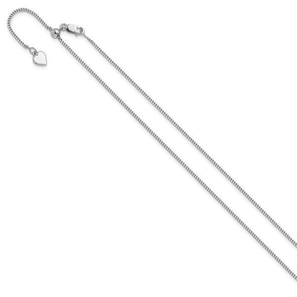 Leslie's Sterling Silver Adjustable 1.4mm Curb Chain - Image 2