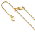 Leslie's Sterling Silver Gold-plated Adjustable .95mm Rolo Chain