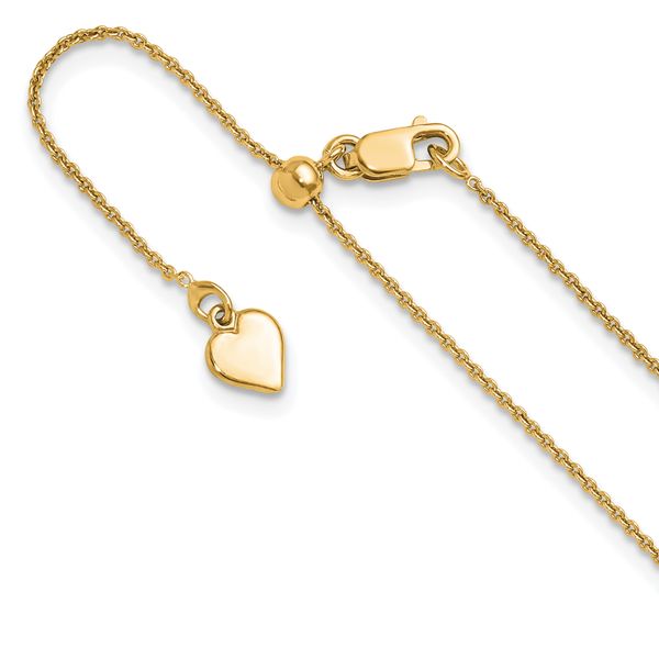 Leslie's Sterling Silver Gold-plated Adjustable .95mm Rolo Chain