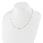 Leslie's Sterling Silver Gold-plated Adjustable .95mm Rolo Chain - Image 3