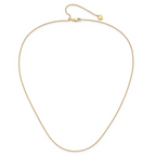 Leslie's Sterling Silver Gold-plated Adjustable .95mm Rolo Chain - Image 4