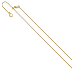 Leslie's Sterling Silver Gold-plated Adjustable .95mm Rolo Chain - Image 2