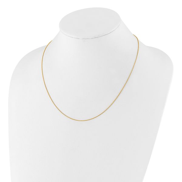 Leslie's Sterling Silver Gold-plated Adjustable .95mm Rolo Chain - Image 3