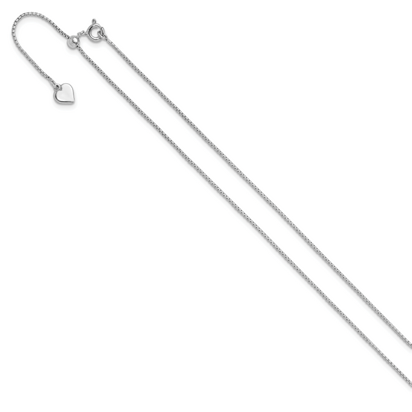 Leslie's Sterling Silver Adjustable .95mm Round Box Chain - Image 2