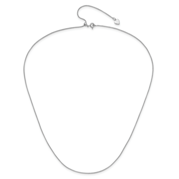 Leslie's Sterling Silver Adjustable .95mm Round Box Chain - Image 4