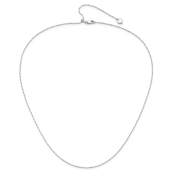 Leslie's Sterling Silver Adjustable .95mm Singapore Chain - Image 4