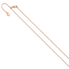 Leslie's Sterling Silver Rose Gold-plated Adjustable .85mm Box Chain - Image 2