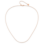 Leslie's Sterling Silver Rose Gold-plated Adjustable .85mm Box Chain - Image 4