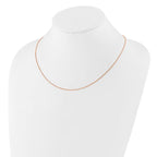 Leslie's Sterling Silver Rose Gold-plated Adjustable .95mm Box Chain - Image 3