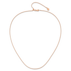 Leslie's Sterling Silver Rose Gold-plated Adjustable .95mm Box Chain - Image 4