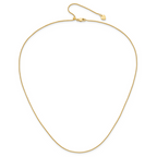 Leslie's Sterling Silver Gold-plated Adjustable 1mm Spiga Chain - Image 4
