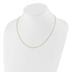 Leslie's Sterling Silver Gold-plated Adjustable 1mm Spiga Chain - Image 3