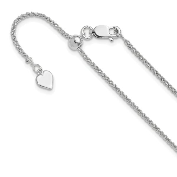 Leslie's Sterling Silver Adjustable 1.5mm Spiga Chain