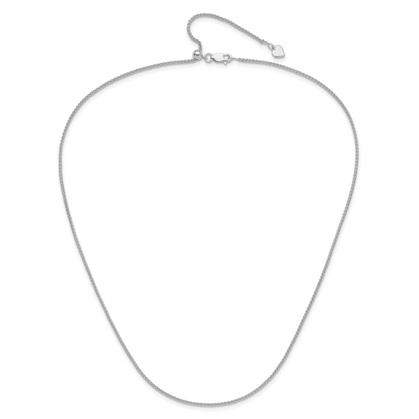 Leslie's Sterling Silver Adjustable 1.5mm Spiga Chain - Image 4