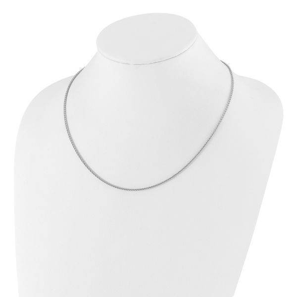 Leslie's Sterling Silver Adjustable 1.9mm Spiga Chain - Image 3