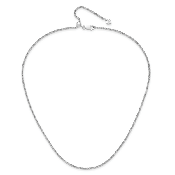 Leslie's Sterling Silver Adjustable 1.9mm Spiga Chain - Image 4
