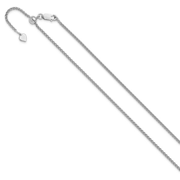 Leslie's Sterling Silver Adjustable 1.9mm Spiga Chain - Image 2