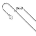 Leslie's Sterling Silver Adjustable 1.75mm Cable Chain