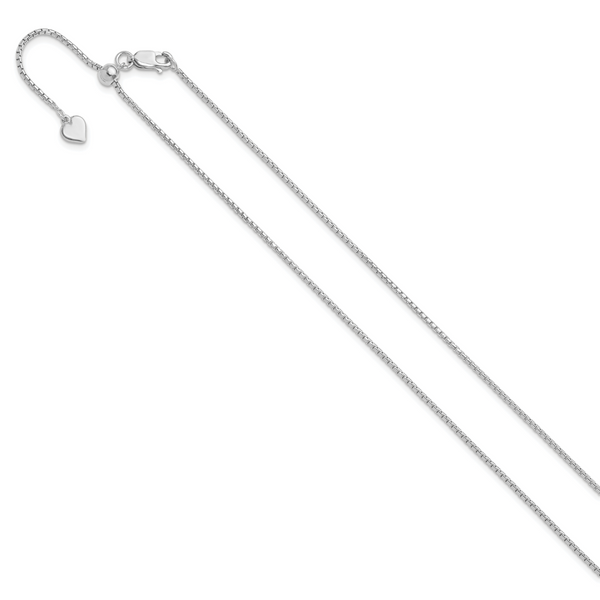 Leslie's Sterling Silver Adjustable 1.25mm Round Box Chain - Image 2