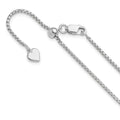 Leslie's Sterling Silver Adjustable 1.5mm Round Box Chain