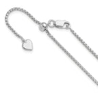 Leslie's Sterling Silver Adjustable 1.5mm Round Box Chain