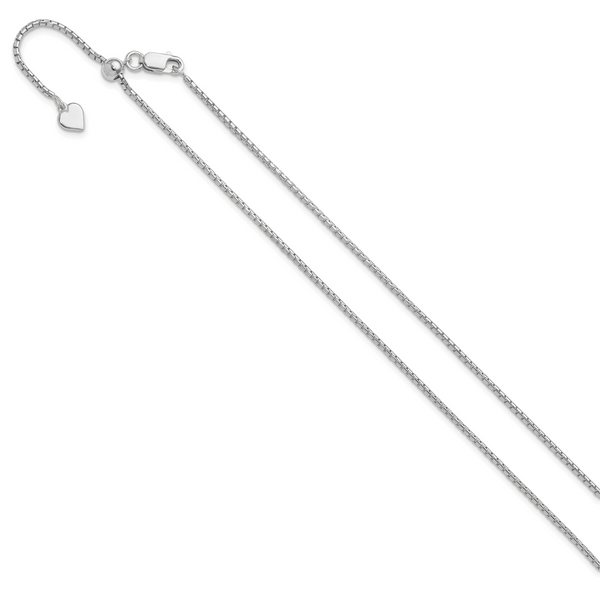 Leslie's Sterling Silver Adjustable 1.5mm Round Box Chain - Image 2