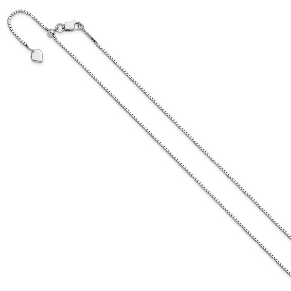 Leslie's Sterling Silver Adjustable 1.15mm Box Chain - Image 2
