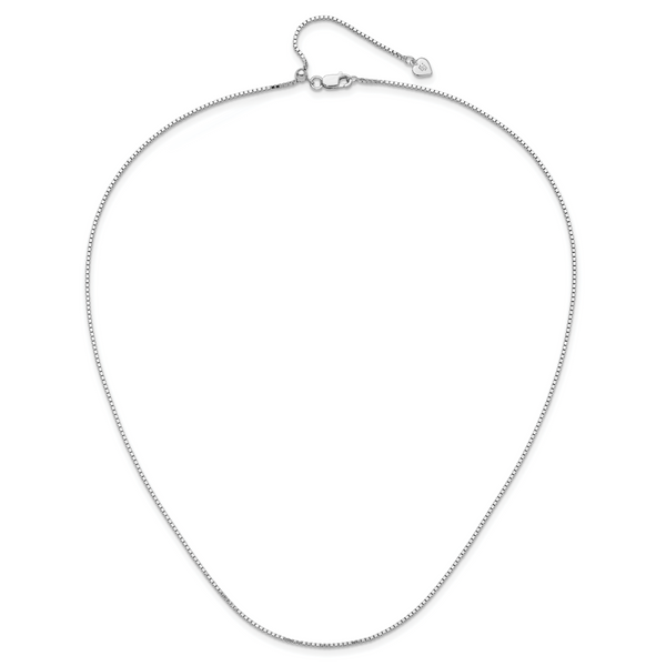 Leslie's Sterling Silver Adjustable 1.15mm Box Chain - Image 4
