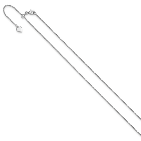 Leslie's Sterling Silver Adjustable 1.2mm Popcorn Chain - Image 2